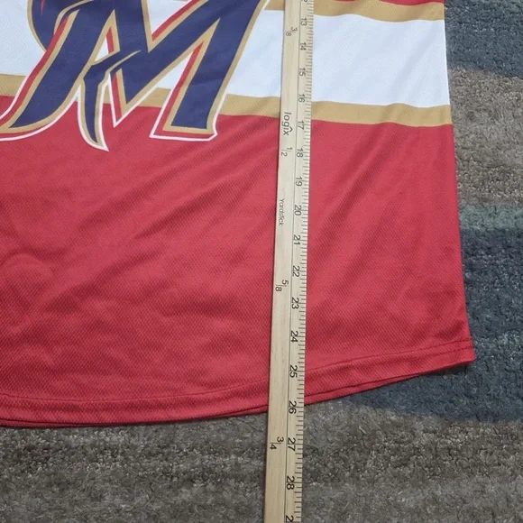 Miami Marlins Promotional Florida Panthers Hockey Jersey MLB NHL Youth Size XL - Picture 7 of 9
